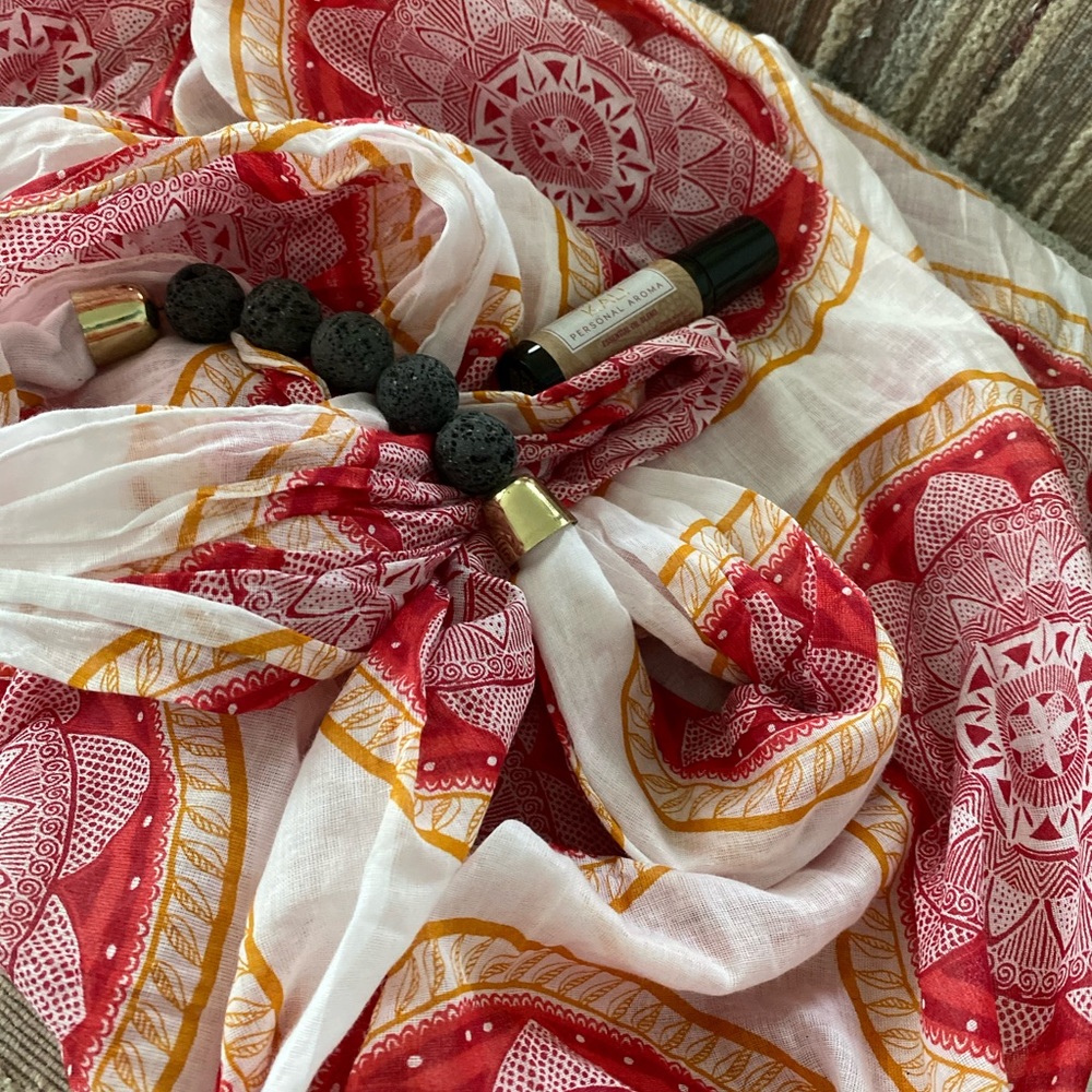 Doterra Scarf W/Lava Beads